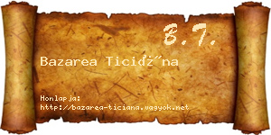 Bazarea Ticiána névjegykártya